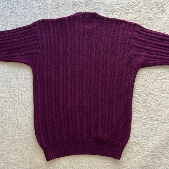 Max Field Womens Sweater Purple Cashmere Crew Neck Pullover Top Size Medium - Picture 4 of 7